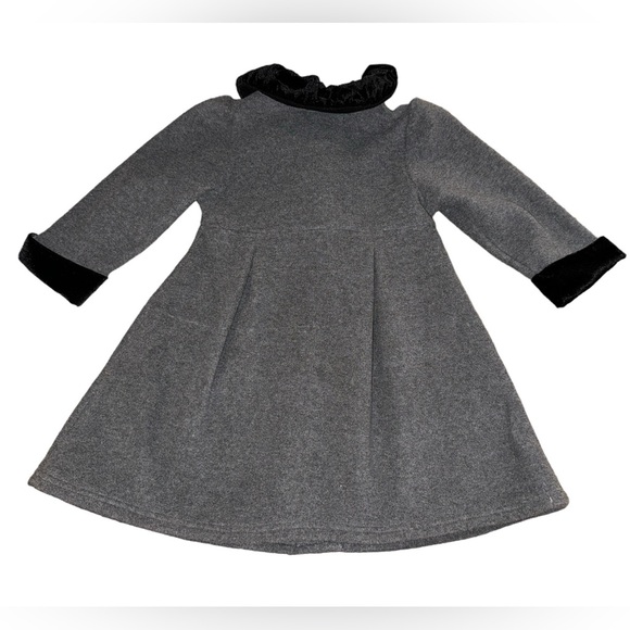 Goodlad Girls Fleece Formal Long Holiday Coat Size 3T Charcoal Black - Picture 4 of 4